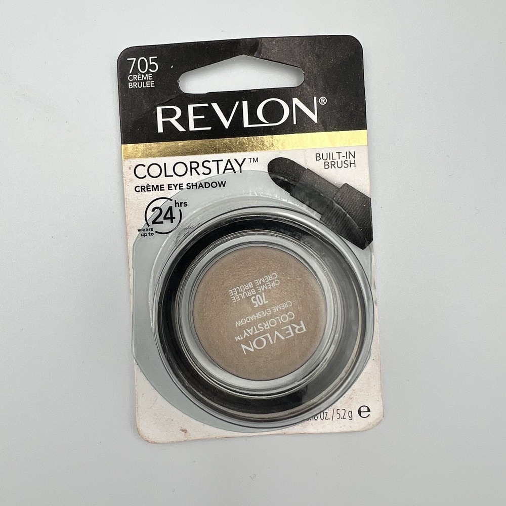 NEW Revlon Colorstay Creme Eye Shadow Creme 705 Brulee Waterproof Brush 0.18 oz